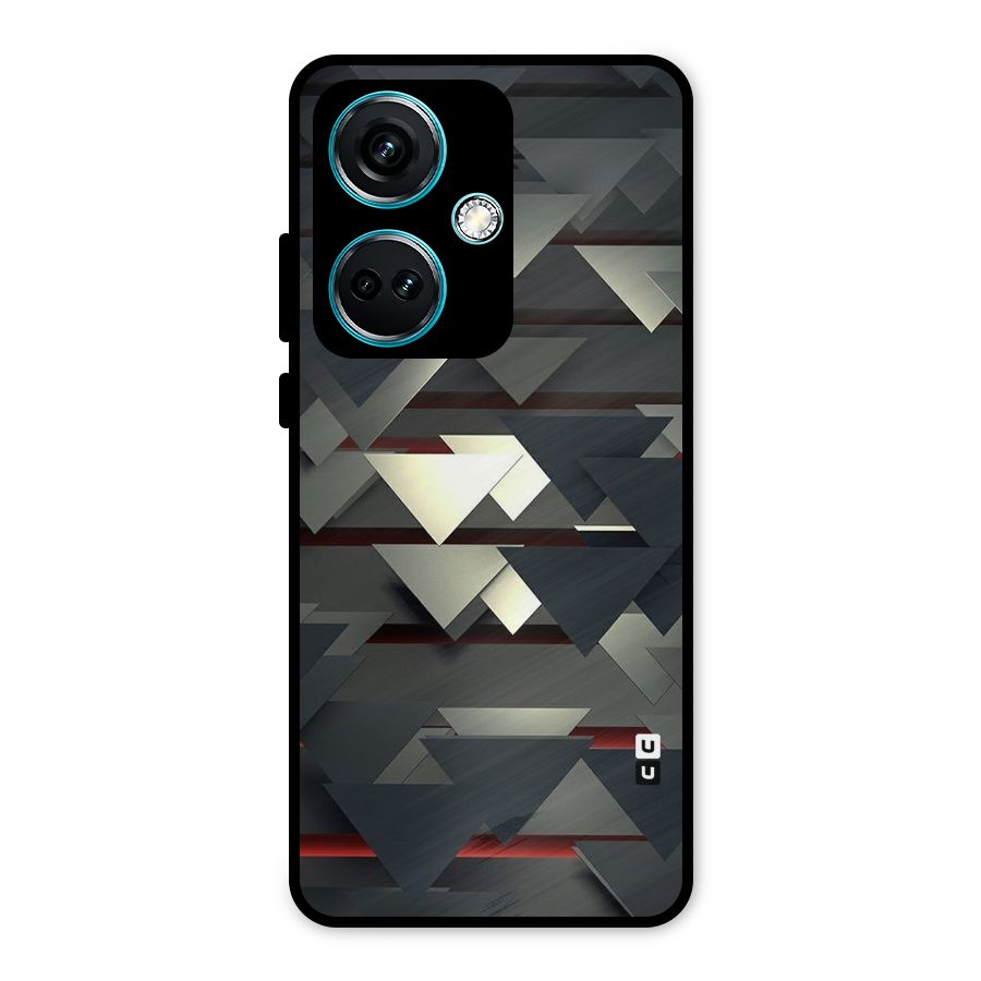 Classic Triangles Design Metal Back Case for OnePlus Nord CE 3 5G