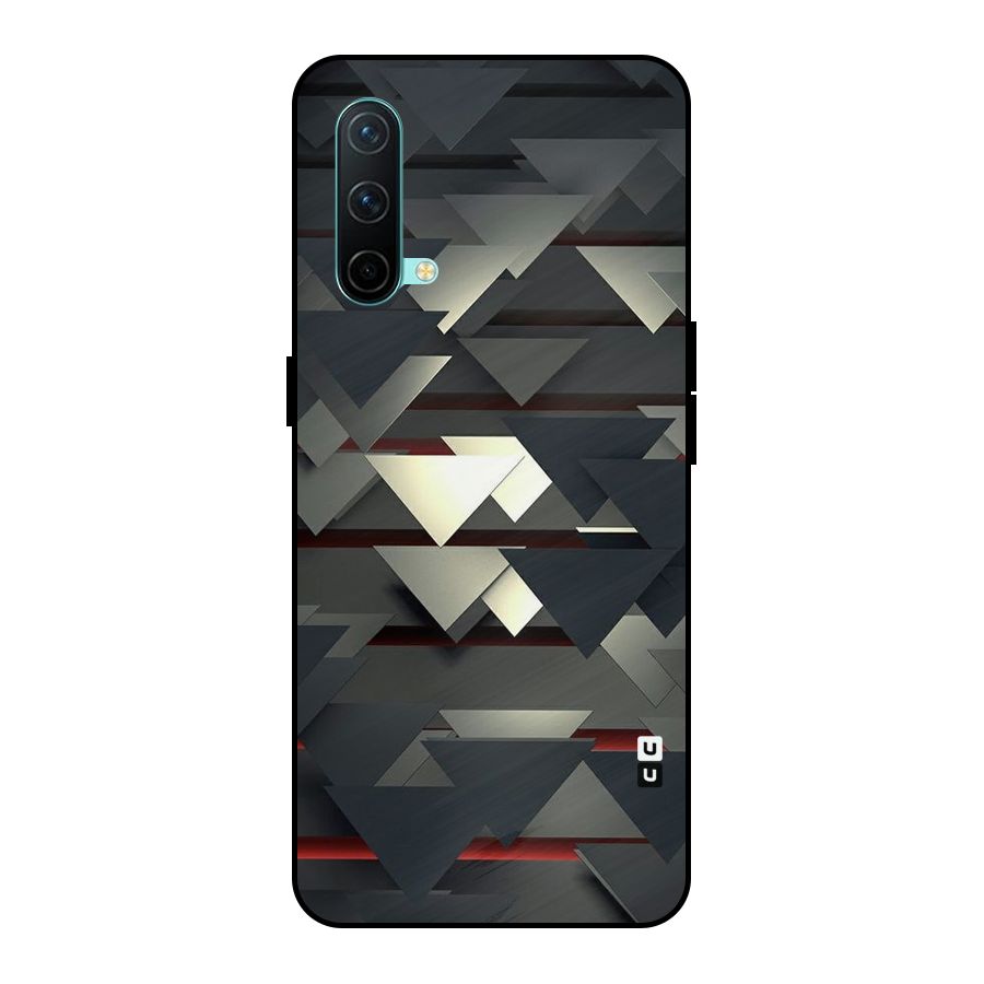 Classic Triangles Design Metal Back Case for OnePlus Nord CE 5G