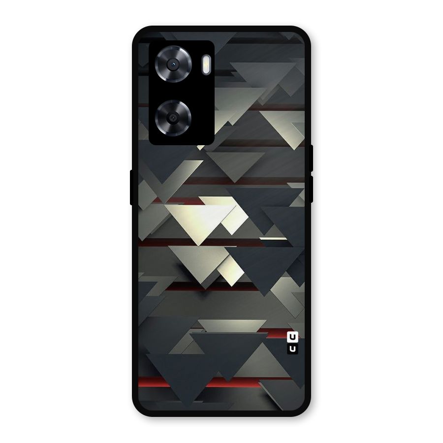 Classic Triangles Design Metal Back Case for OnePlus Nord N20 SE