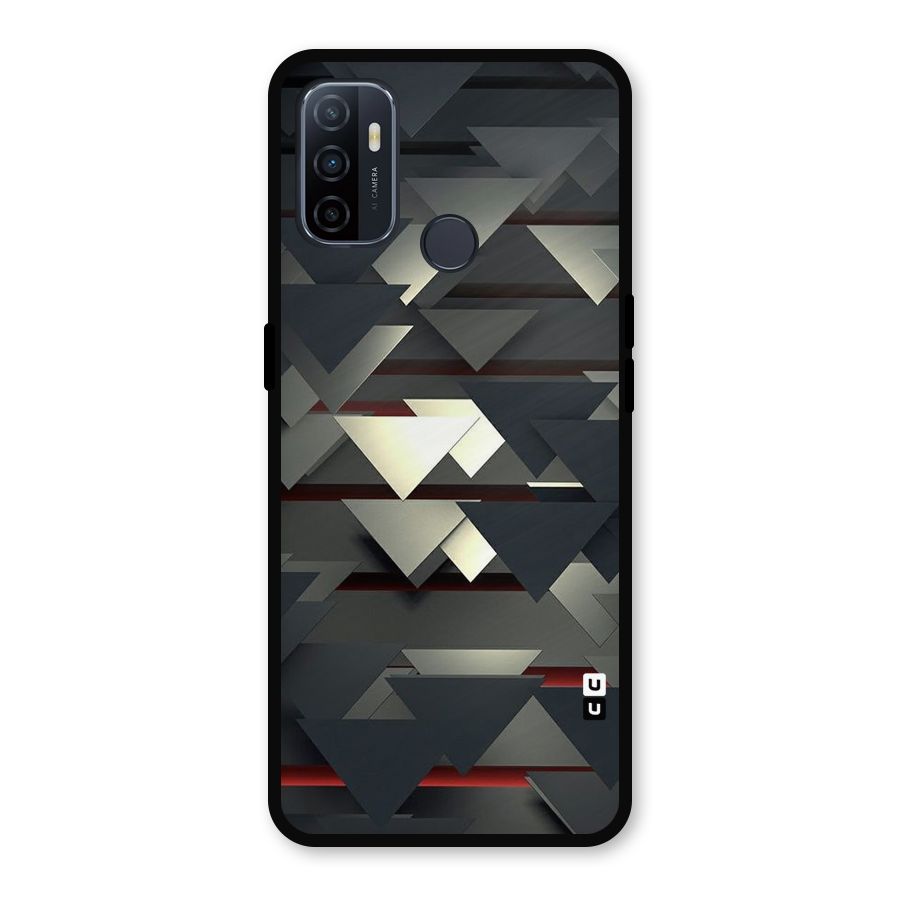 Classic Triangles Design Metal Back Case for Oppo A53