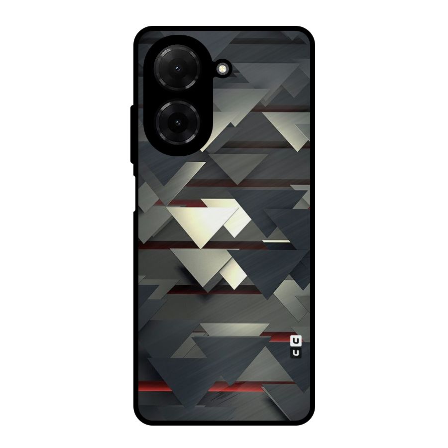 Classic Triangles Design Metal Back Case for Poco C71