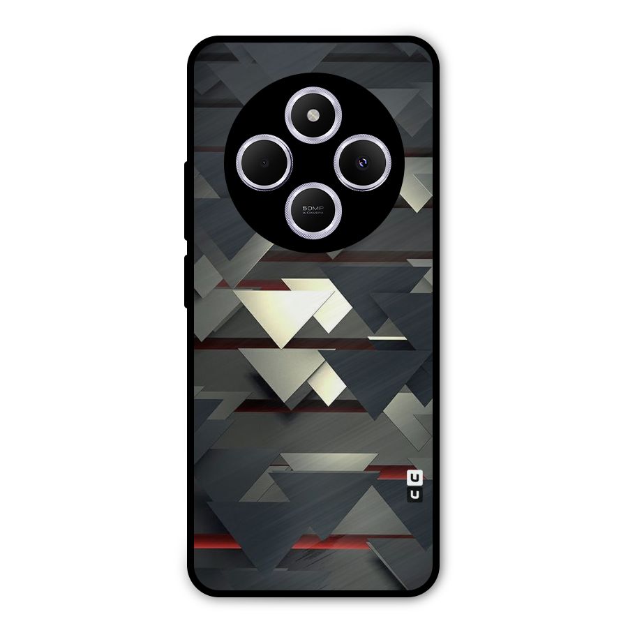 Classic Triangles Design Metal Back Case for Poco M7