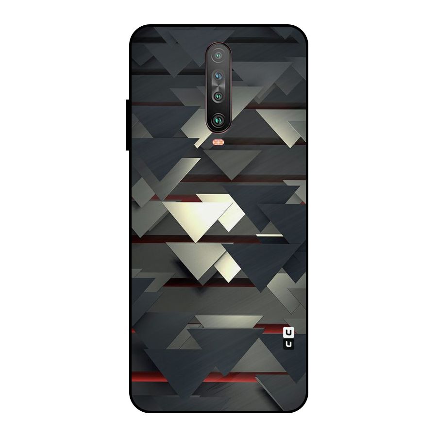 Classic Triangles Design Metal Back Case for Poco X2
