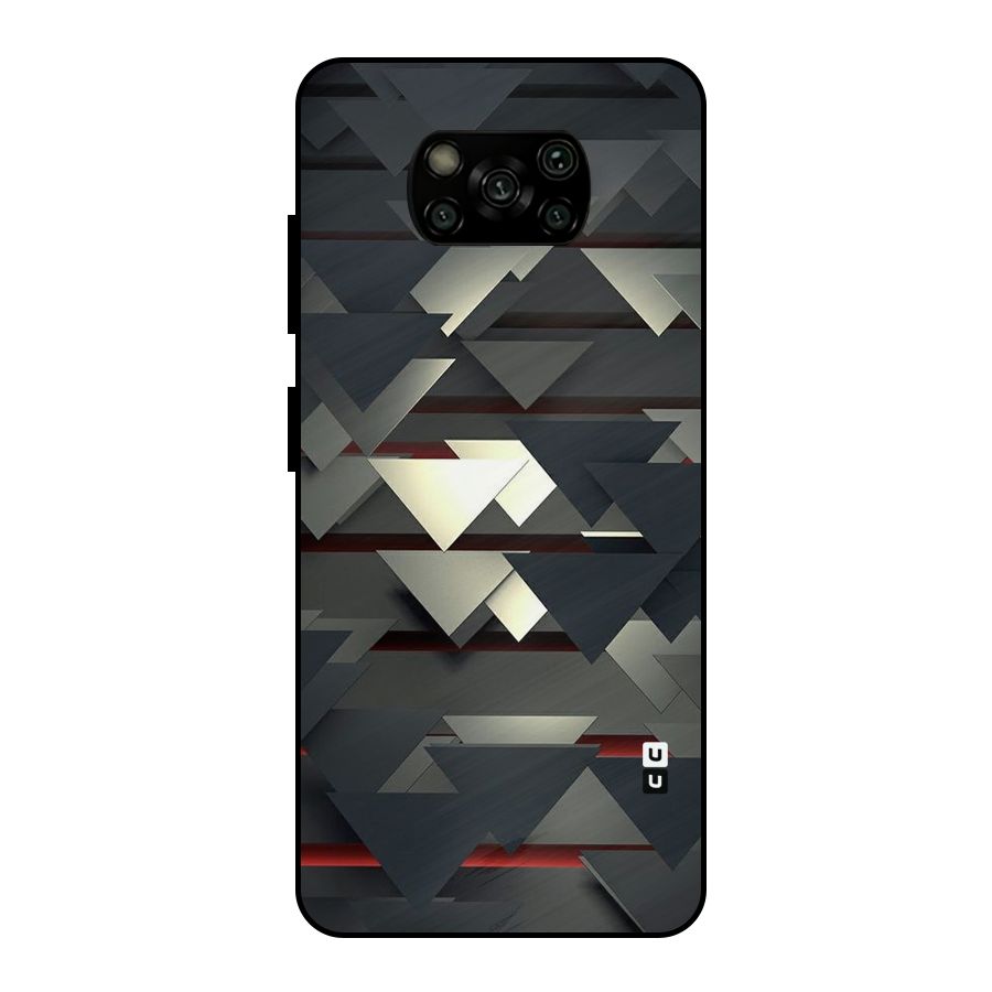 Classic Triangles Design Metal Back Case for Poco X3