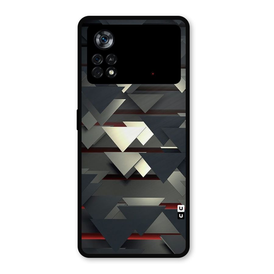 Classic Triangles Design Metal Back Case for Poco X4 Pro 5G