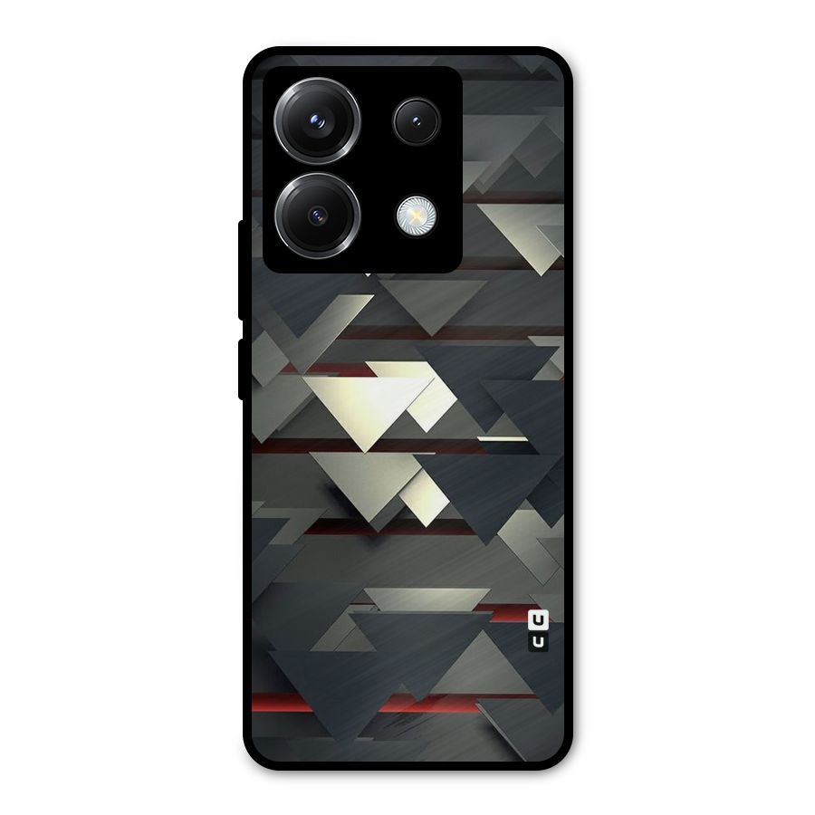 Classic Triangles Design Metal Back Case for Poco X6