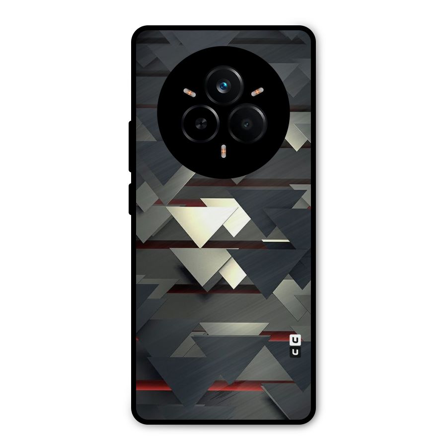 Classic Triangles Design Metal Back Case for Realme 14 Pro