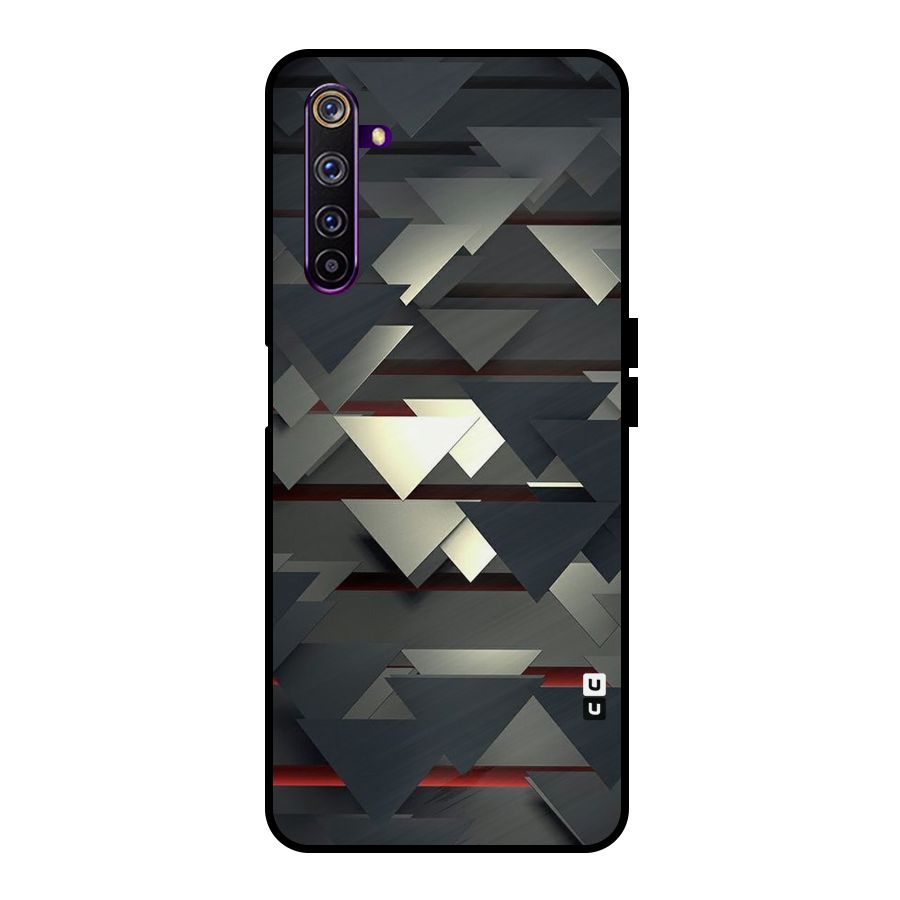 Classic Triangles Design Metal Back Case for Realme 6 Pro