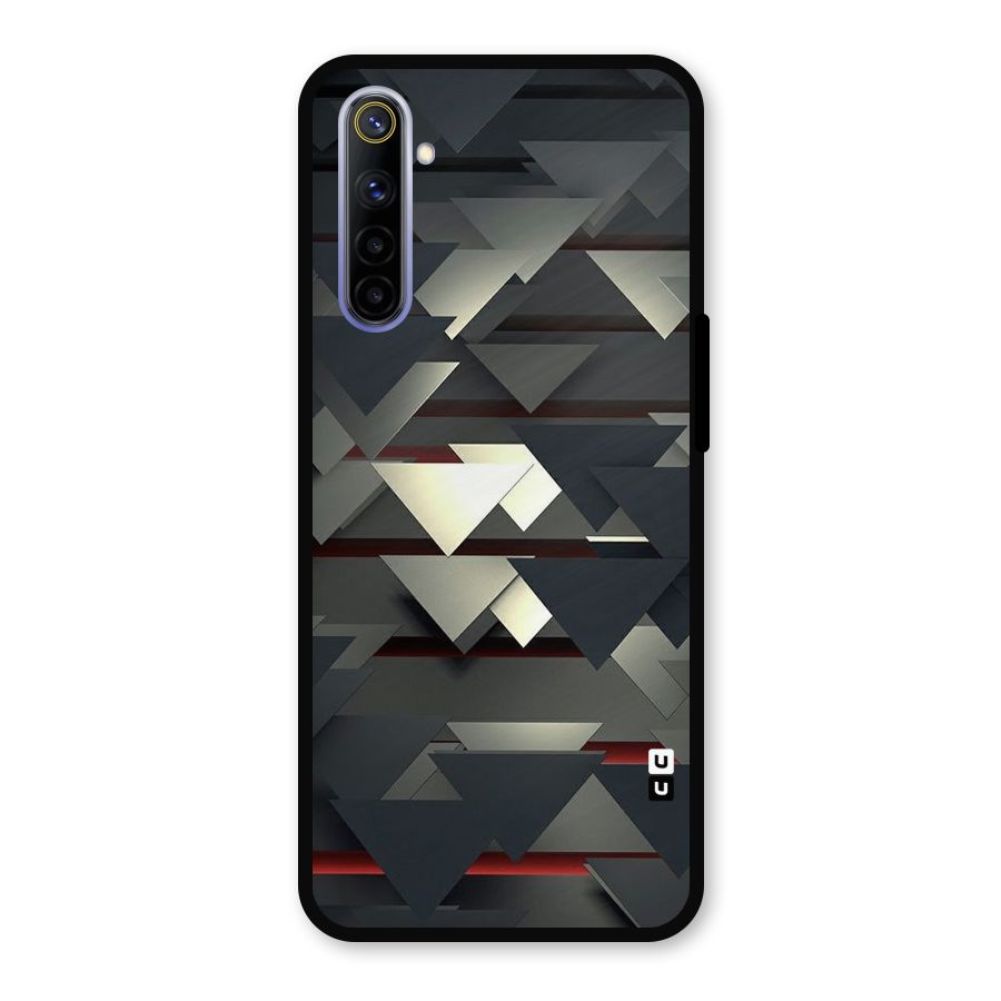 Classic Triangles Design Metal Back Case for Realme 6i