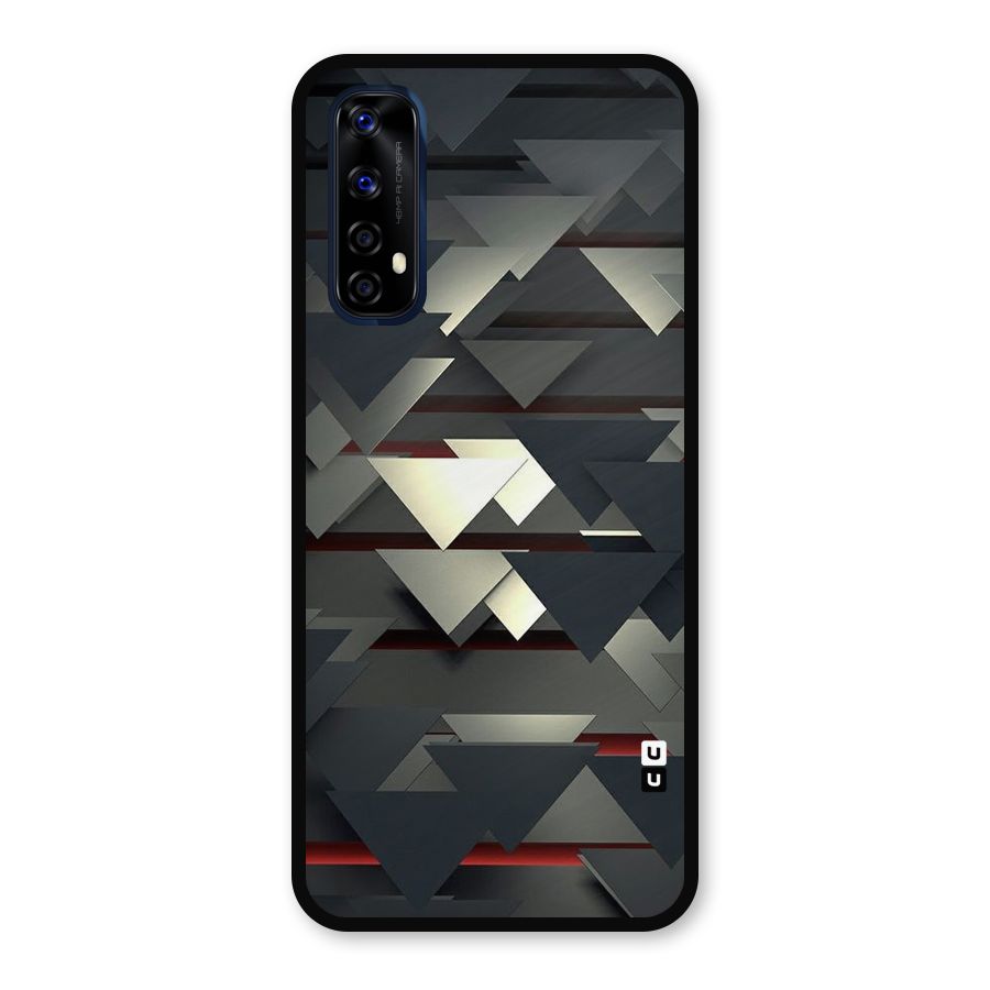 Classic Triangles Design Metal Back Case for Realme 7