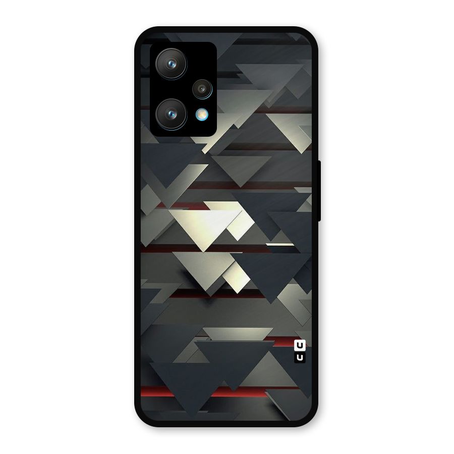 Classic Triangles Design Metal Back Case for Realme 9 Pro Plus 5G