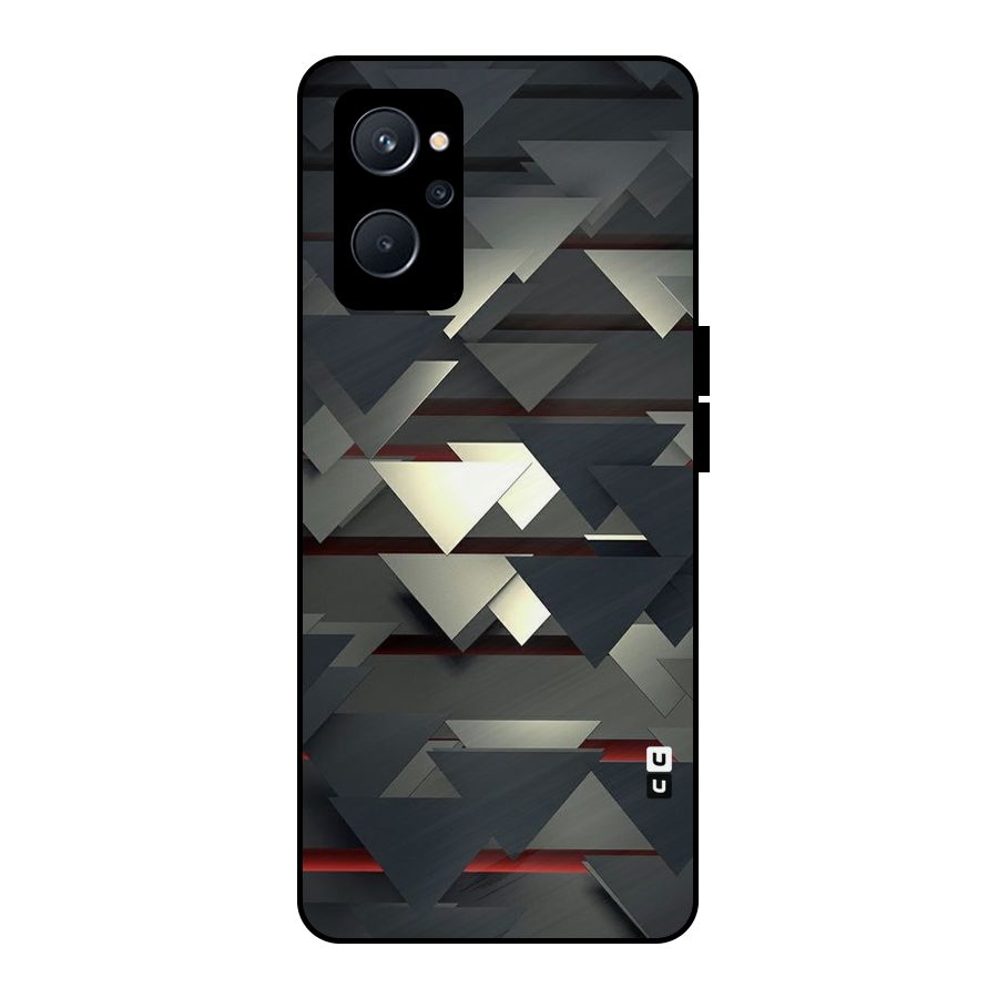 Classic Triangles Design Metal Back Case for Realme 9i 5G
