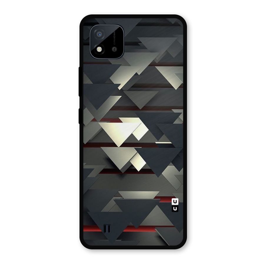 Classic Triangles Design Metal Back Case for Realme C11 2021