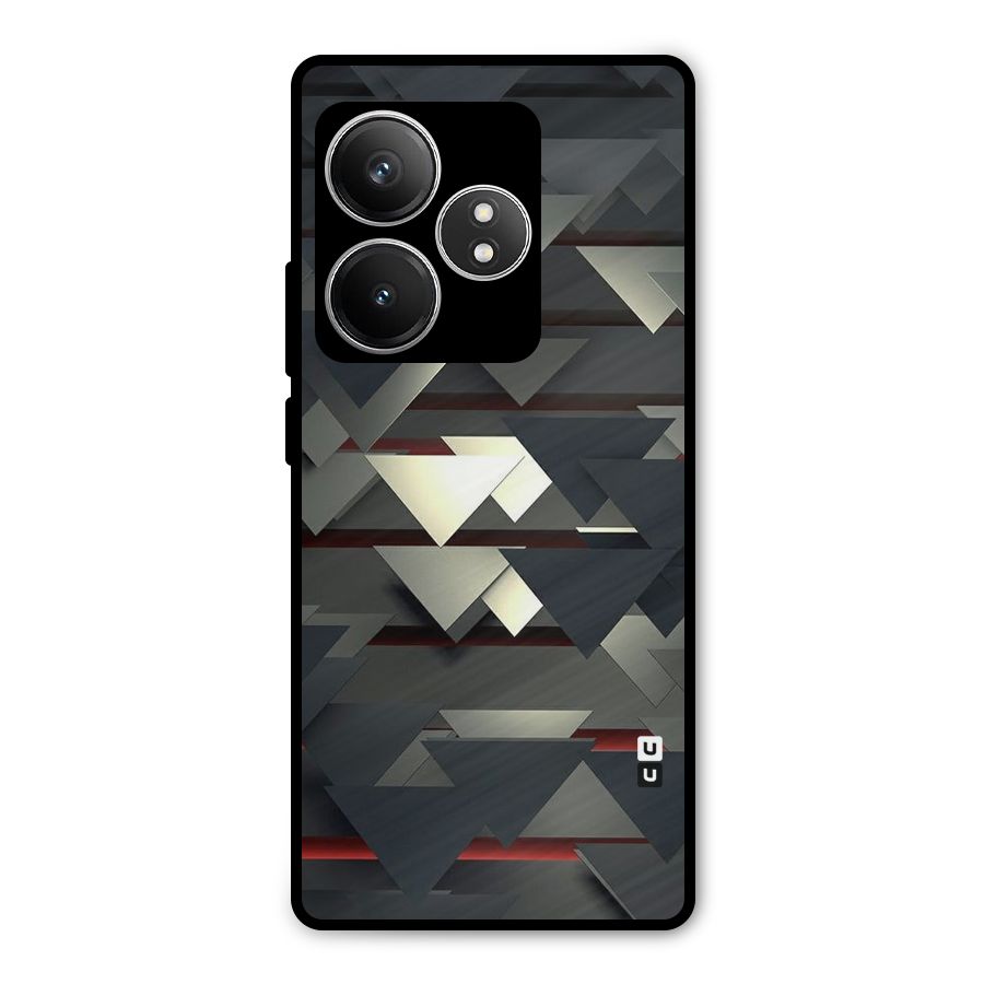 Classic Triangles Design Metal Back Case for Realme GT 6T