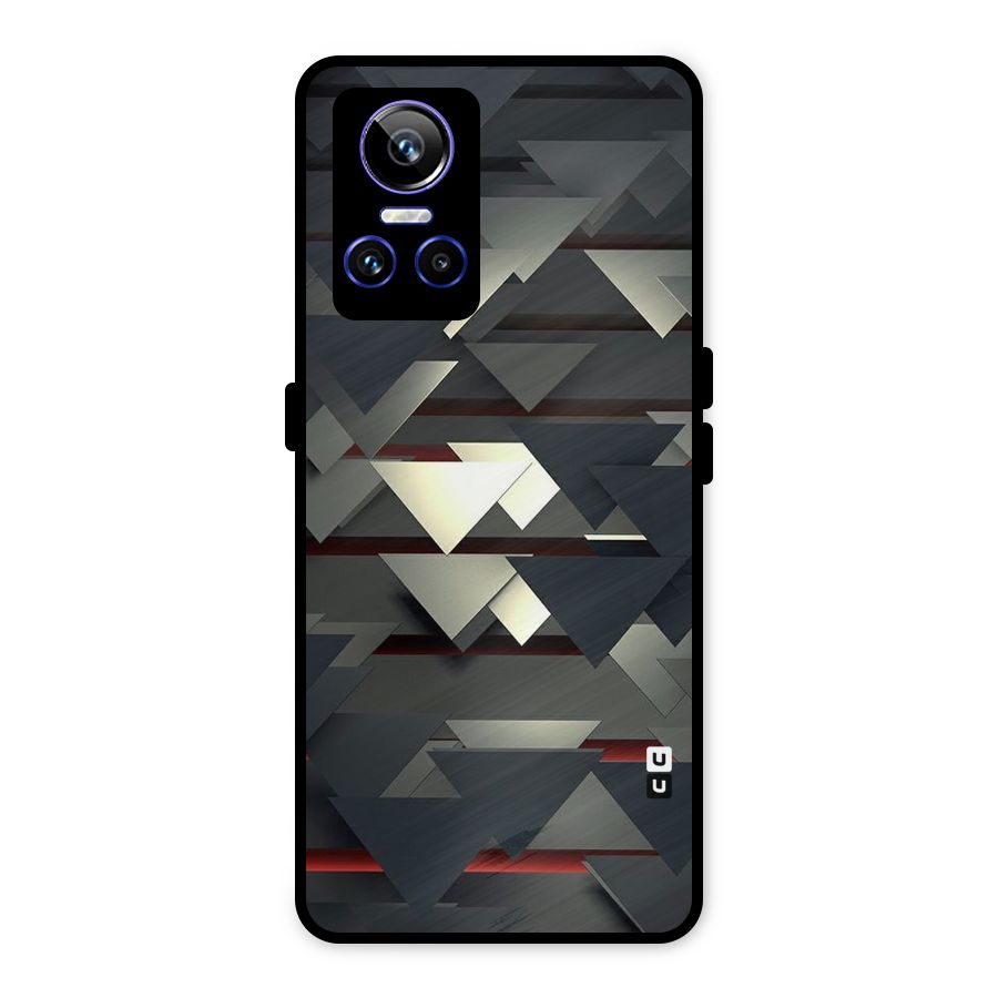 Classic Triangles Design Metal Back Case for Realme GT Neo 3