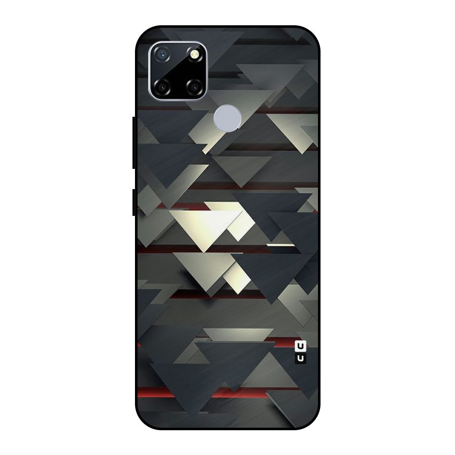 Classic Triangles Design Metal Back Case for Realme Narzo 20