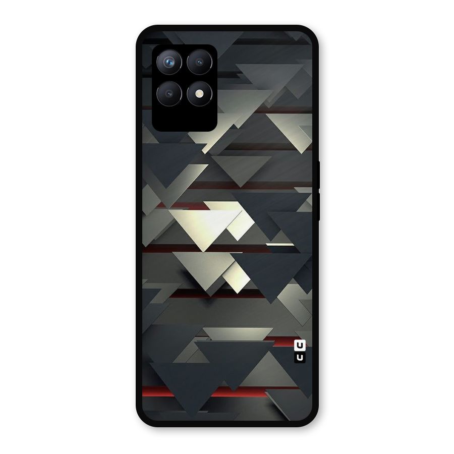 Classic Triangles Design Metal Back Case for Realme Narzo 50