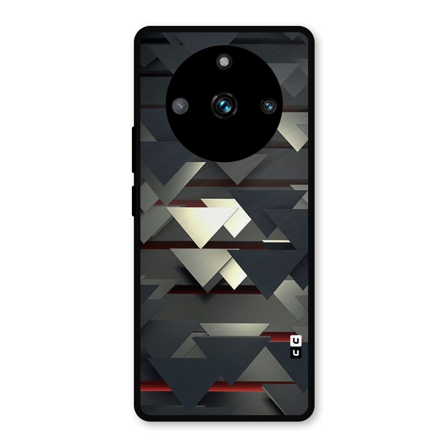 Classic Triangles Design Metal Back Case for Realme Narzo 60 Pro