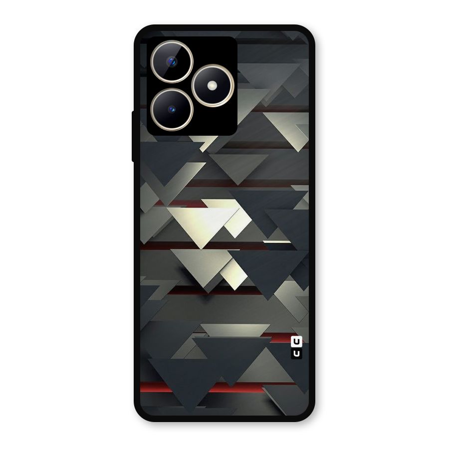 Classic Triangles Design Metal Back Case for Realme Narzo N53