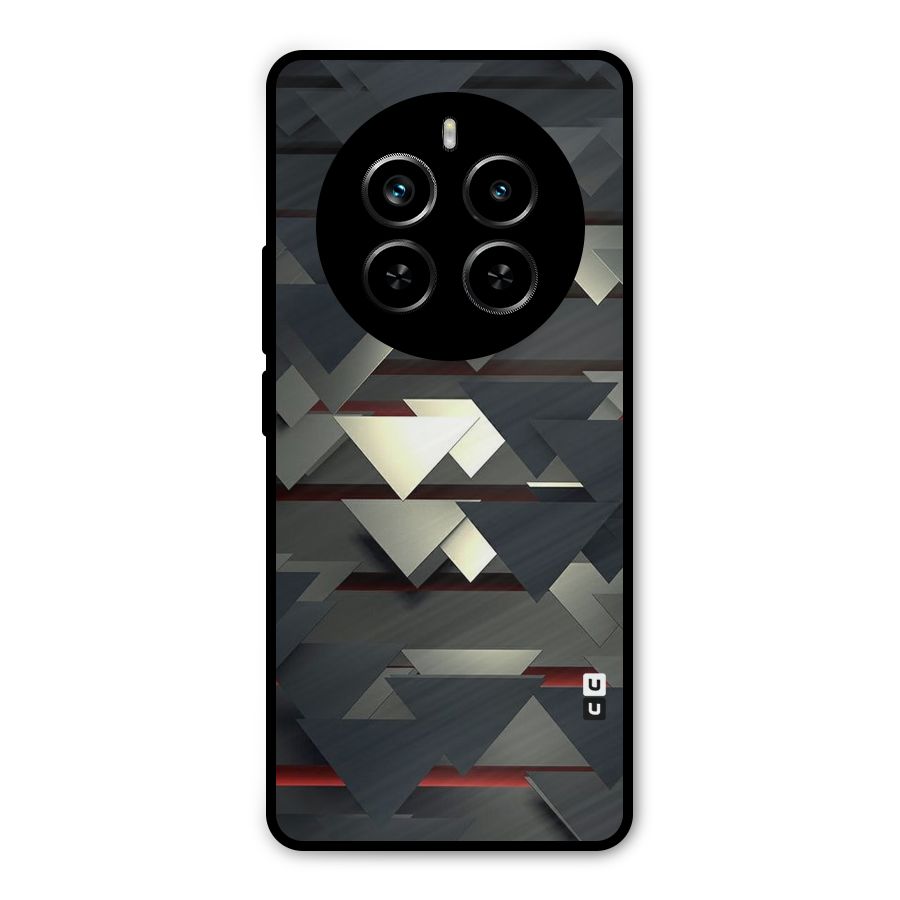 Classic Triangles Design Metal Back Case for Realme P1 Pro