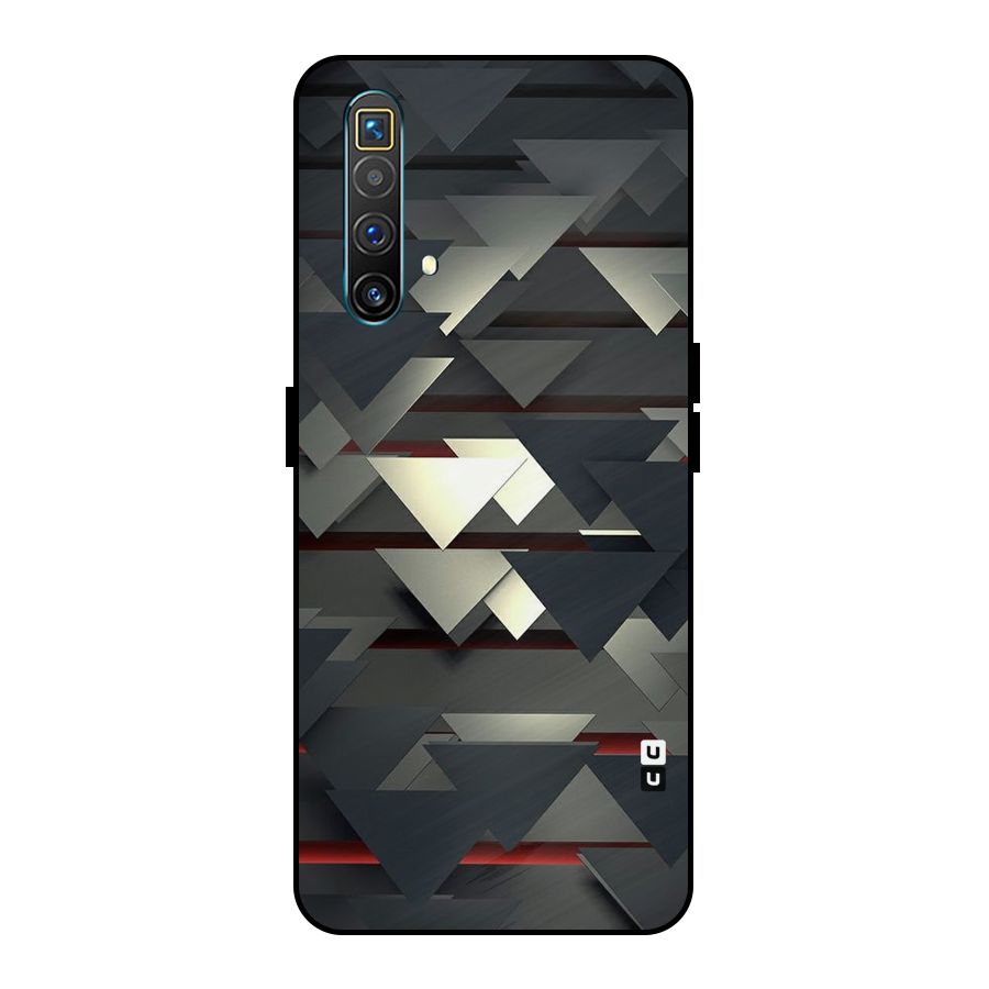 Classic Triangles Design Metal Back Case for Realme X3