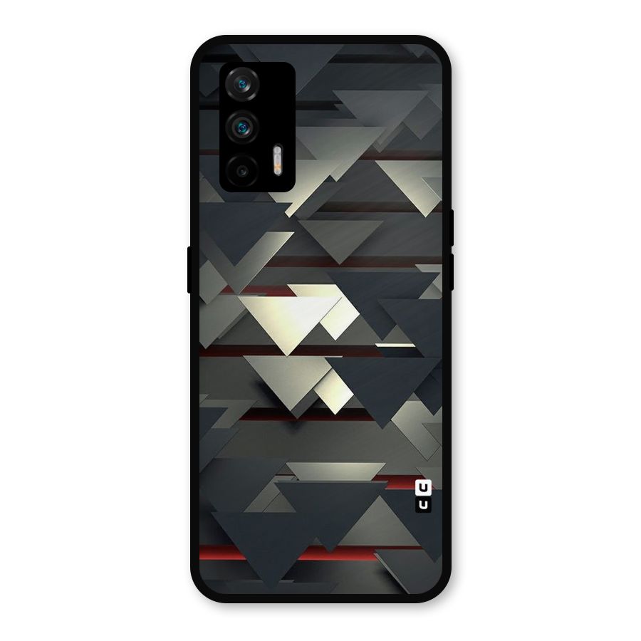 Classic Triangles Design Metal Back Case for Realme X7 Max