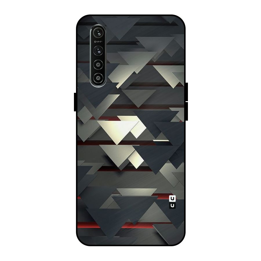 Classic Triangles Design Metal Back Case for Realme XT