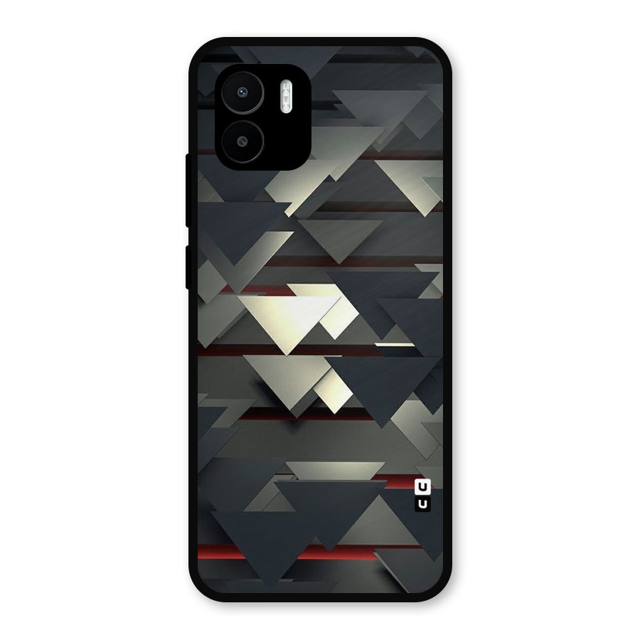 Classic Triangles Design Metal Back Case for Redmi A2