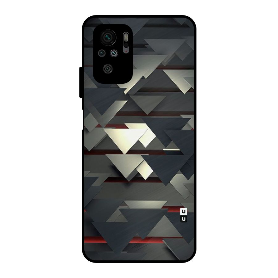 Classic Triangles Design Metal Back Case for Redmi Note 10S