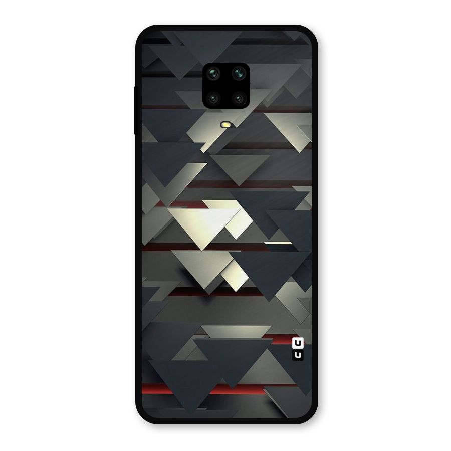 Classic Triangles Design Metal Back Case for Redmi Note 9 Pro Max