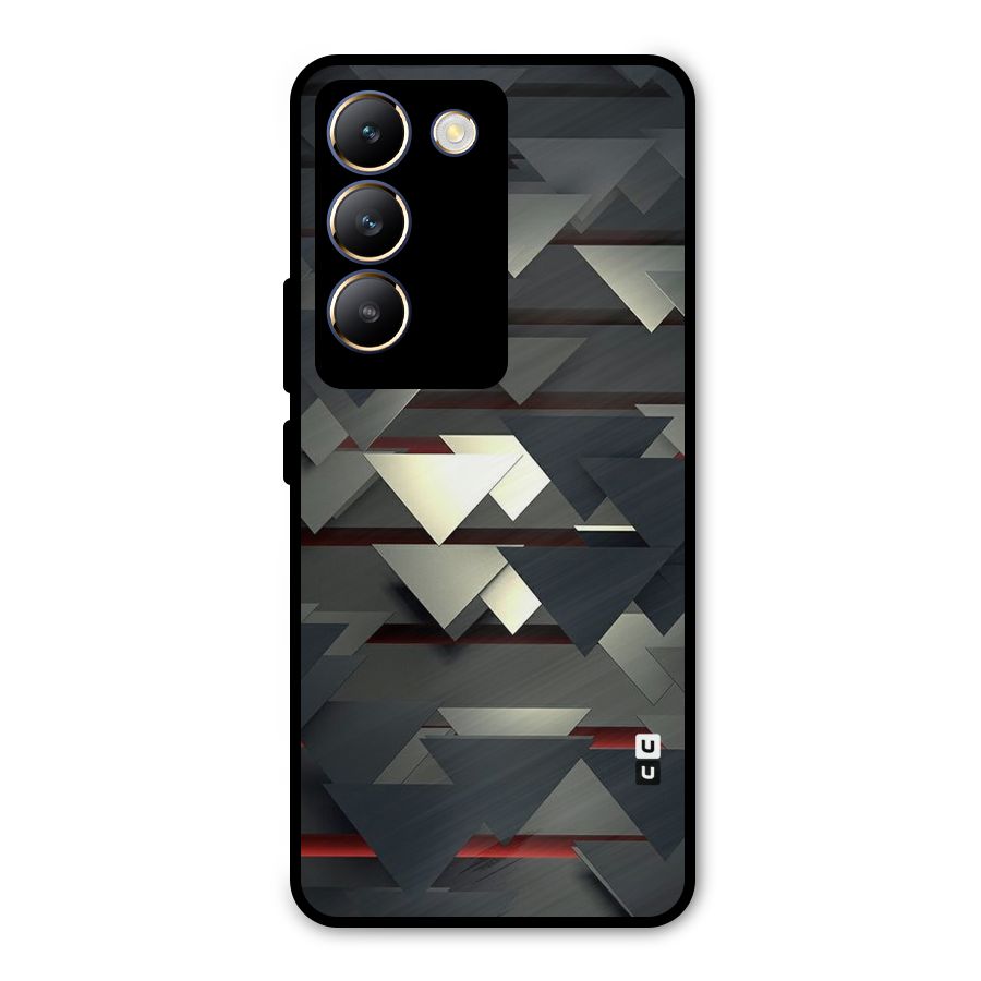 Classic Triangles Design Metal Back Case for Vivo T3 5G