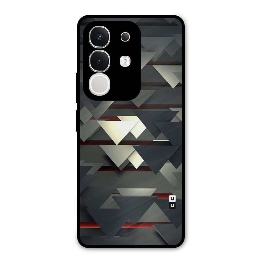 Classic Triangles Design Metal Back Case for Vivo T4x