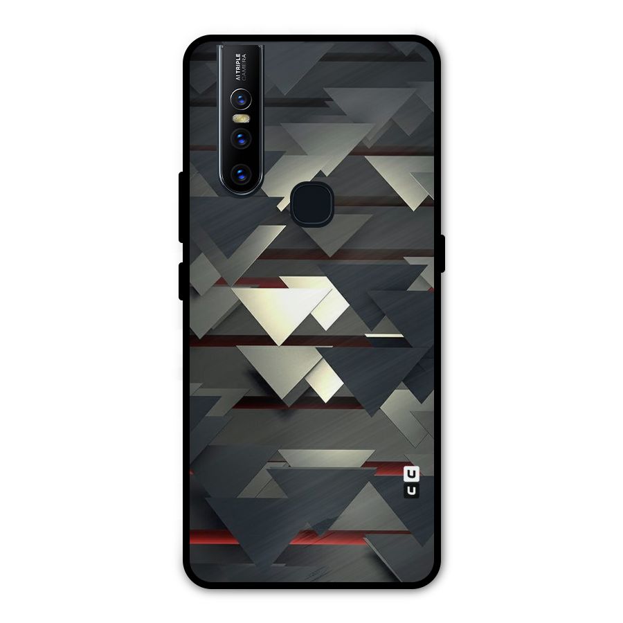 Classic Triangles Design Metal Back Case for Vivo V15