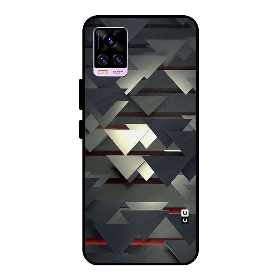 Classic Triangles Design Metal Back Case for Vivo V20 Pro