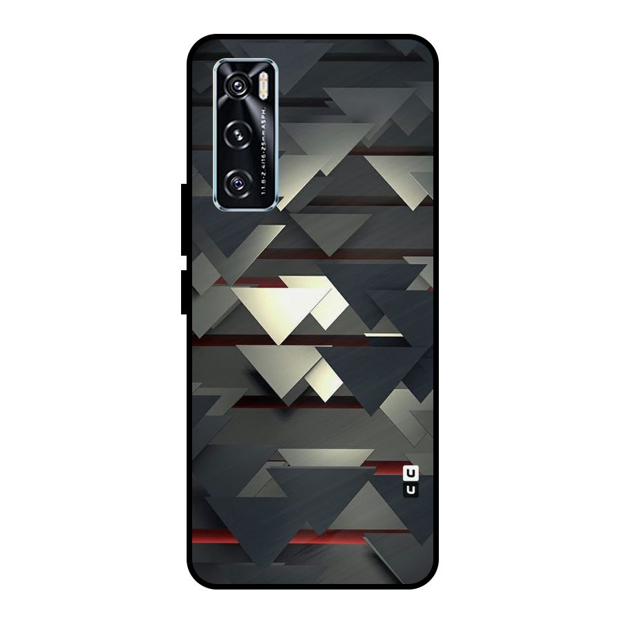 Classic Triangles Design Metal Back Case for Vivo V20 SE