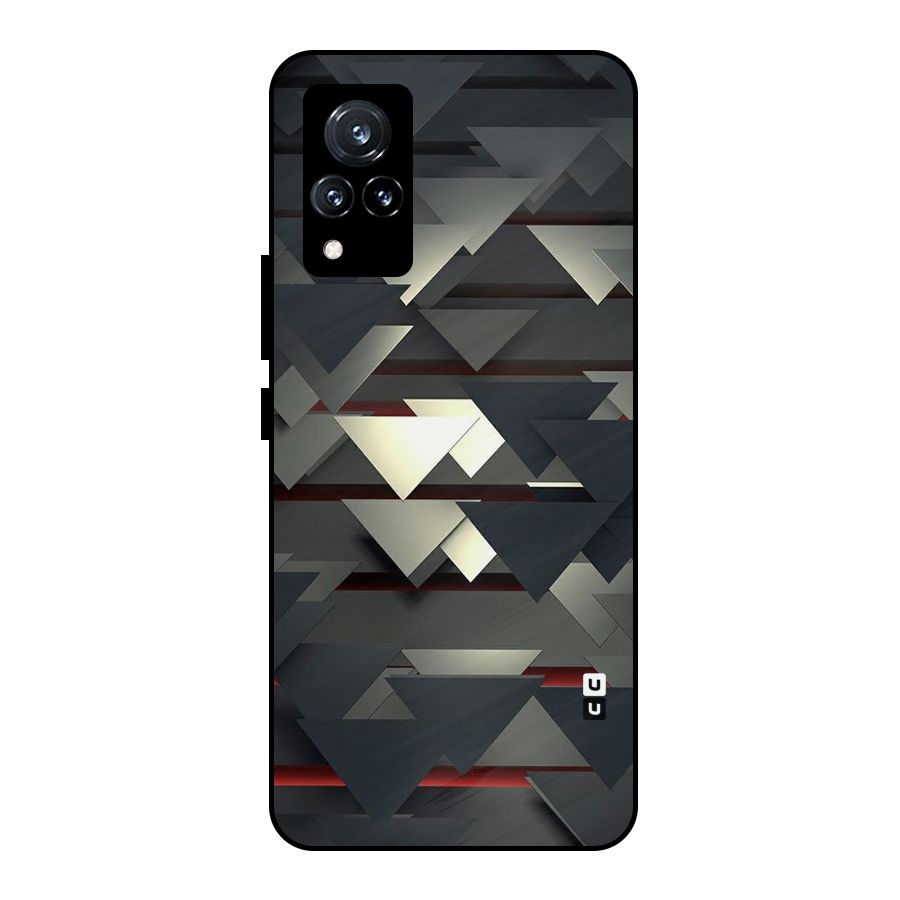 Classic Triangles Design Metal Back Case for Vivo V21 5G