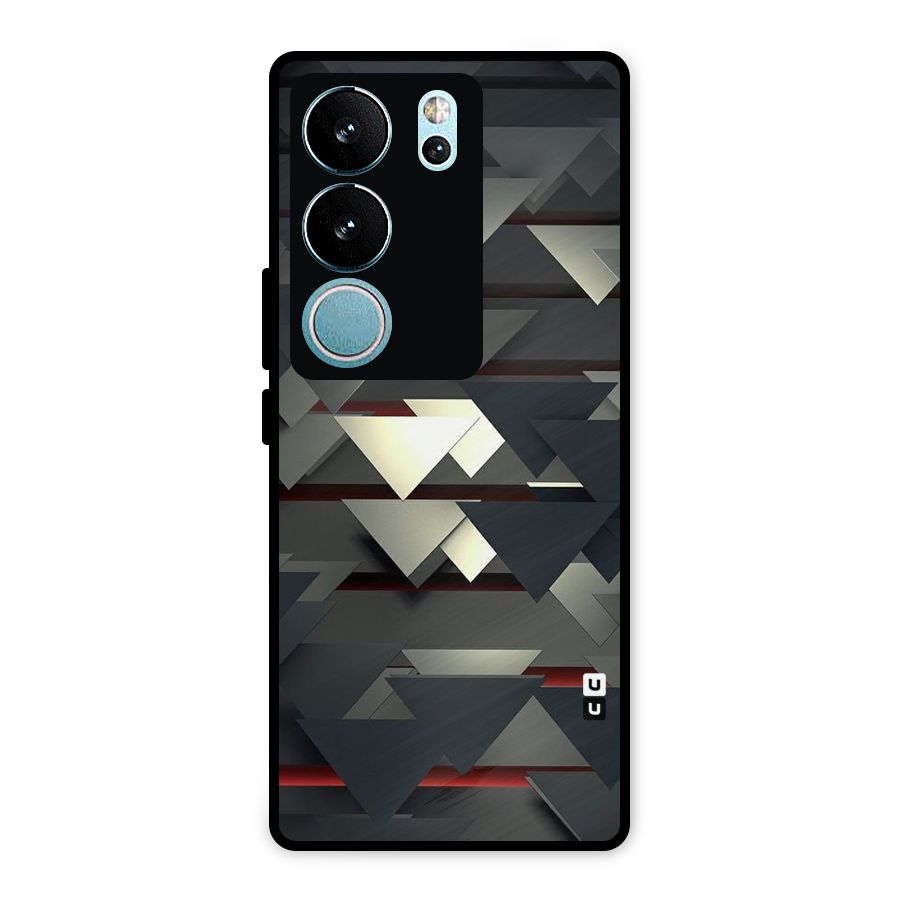 Classic Triangles Design Metal Back Case for Vivo V29