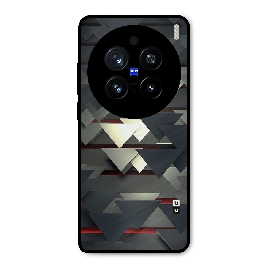 Classic Triangles Design Metal Back Case for Vivo X200 Pro