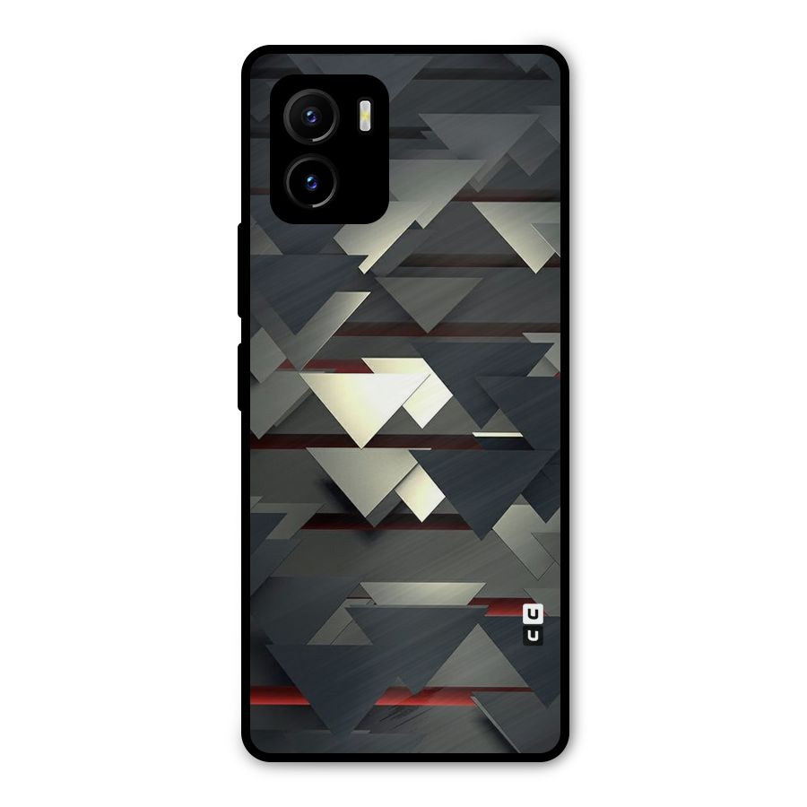 Classic Triangles Design Metal Back Case for Vivo Y15s