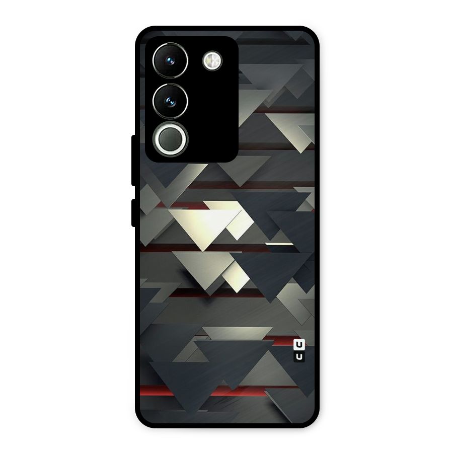 Classic Triangles Design Metal Back Case for Vivo Y200
