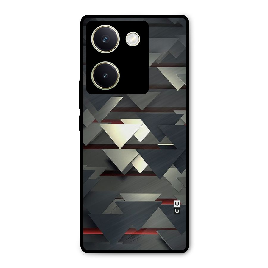 Classic Triangles Design Metal Back Case for Vivo Y200 Pro