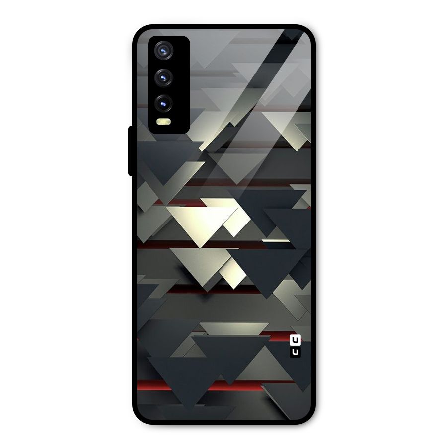 Classic Triangles Design Metal Back Case for Vivo Y20g