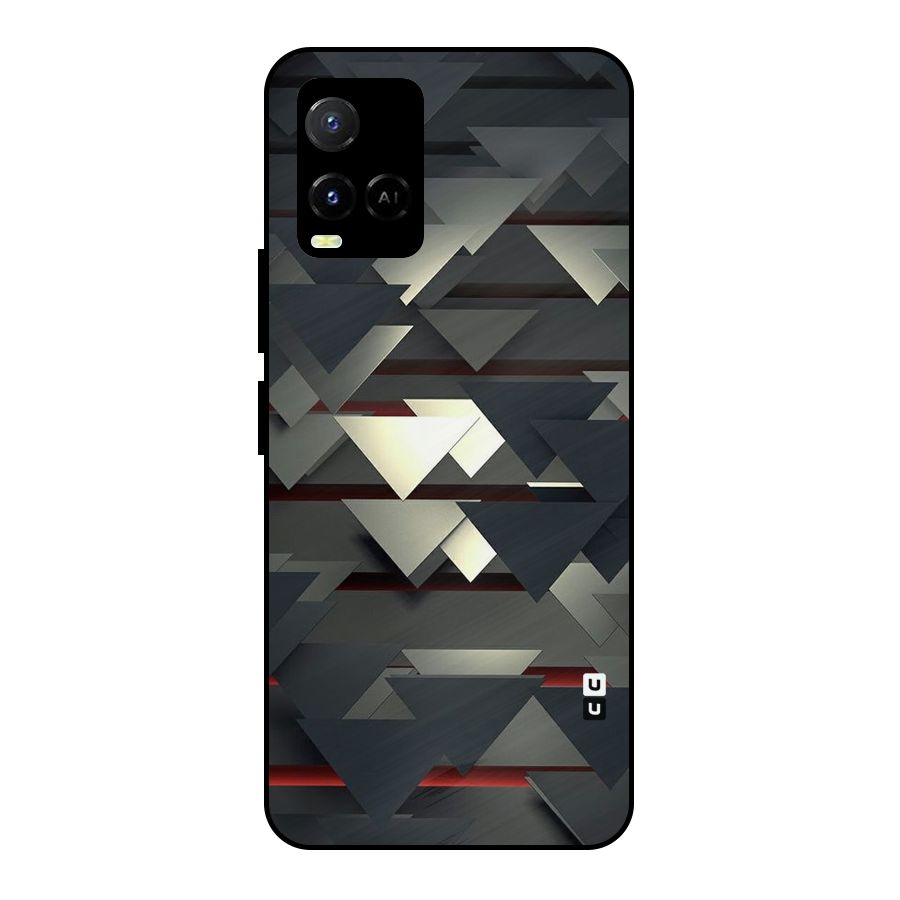 Classic Triangles Design Metal Back Case for Vivo Y21