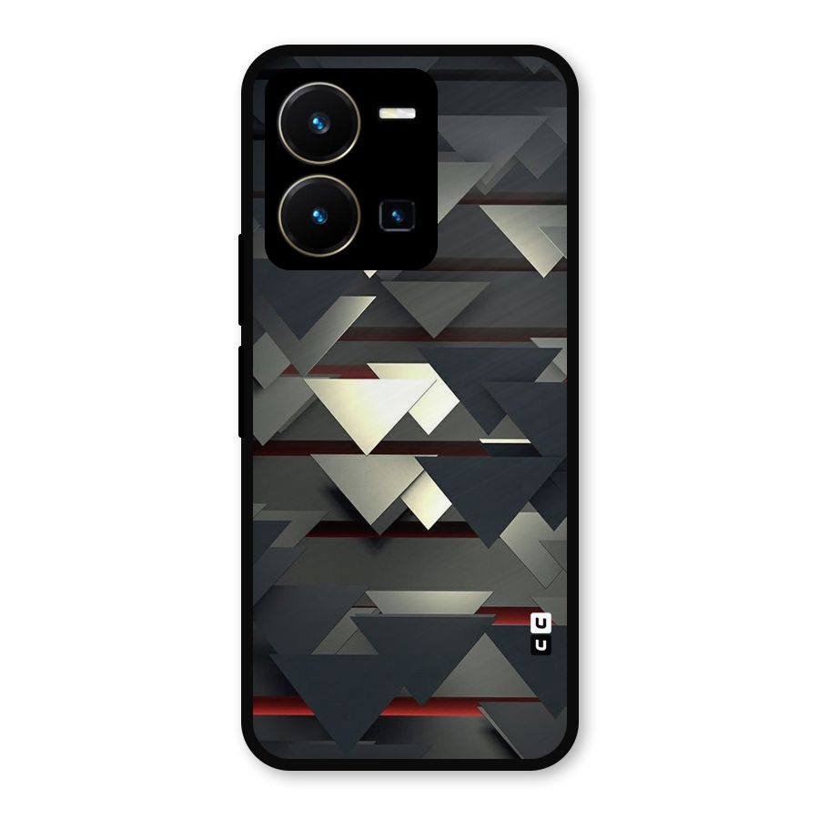 Classic Triangles Design Metal Back Case for Vivo Y35