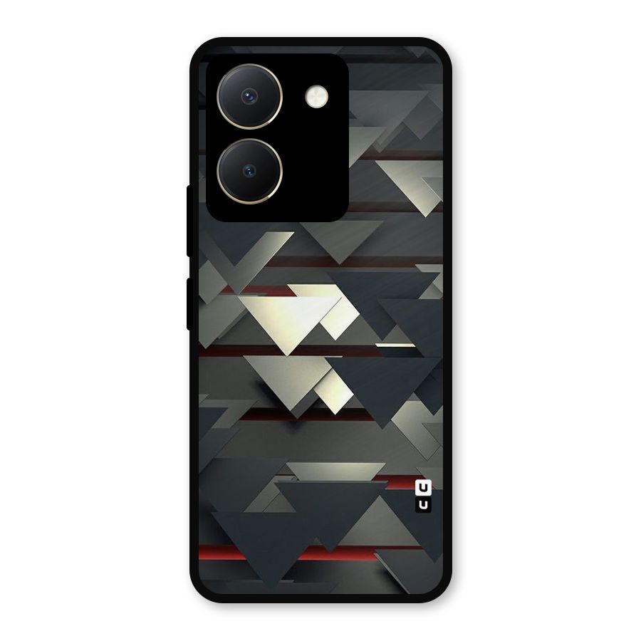 Classic Triangles Design Metal Back Case for Vivo Y36