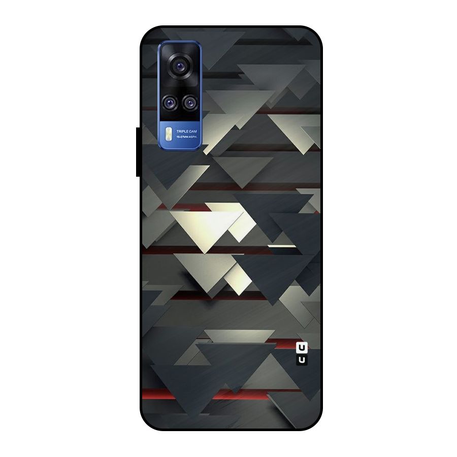 Classic Triangles Design Metal Back Case for Vivo Y51