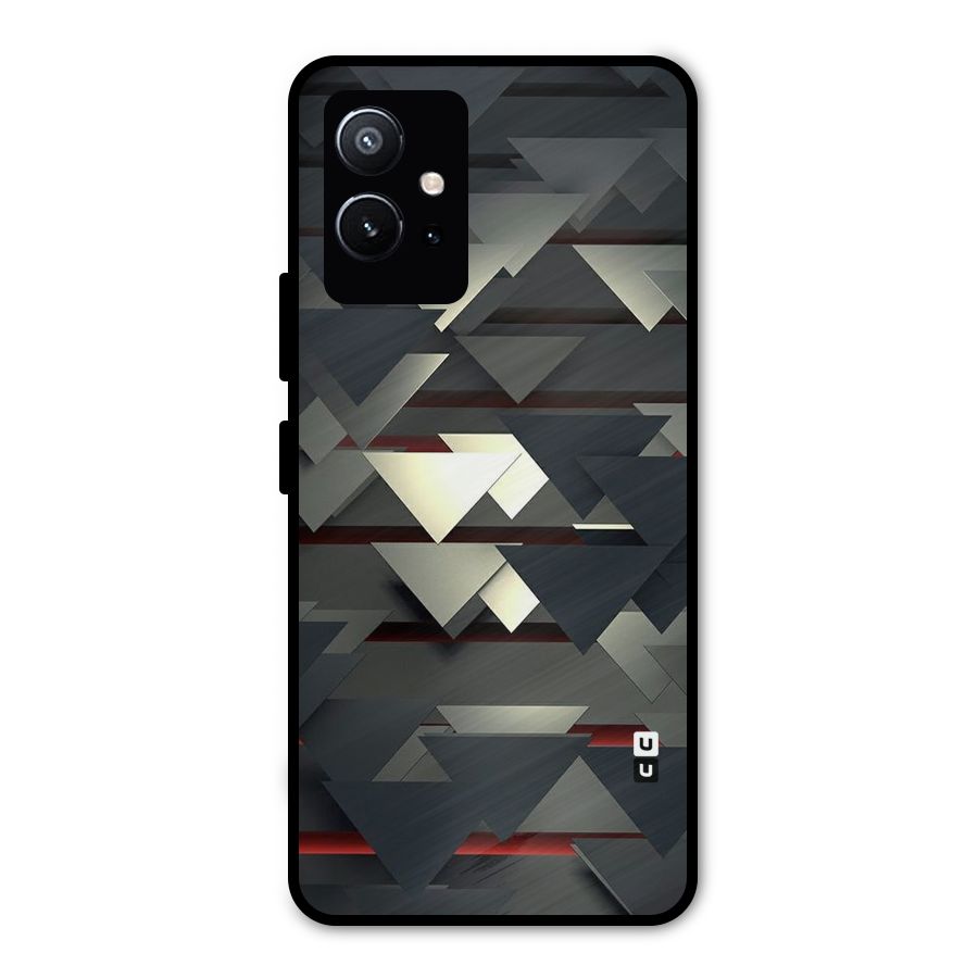 Classic Triangles Design Metal Back Case for Vivo Y75 5G