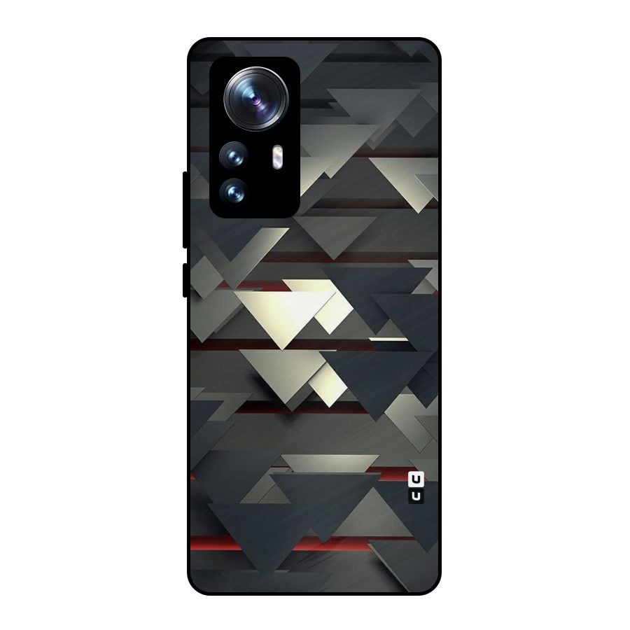 Classic Triangles Design Metal Back Case for Xiaomi 12 Pro
