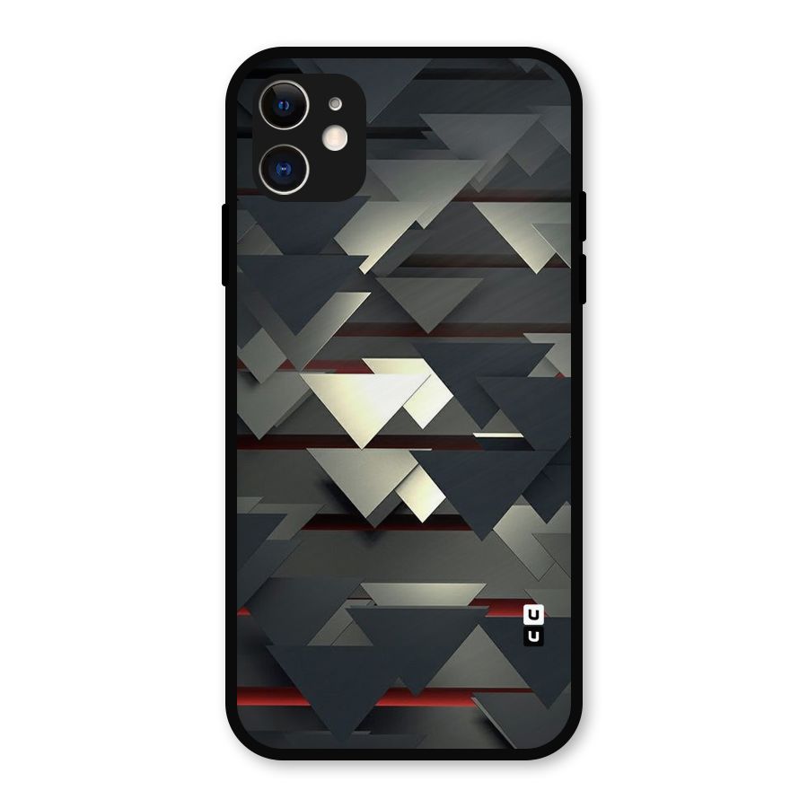 Classic Triangles Design Metal Back Case for iPhone 11