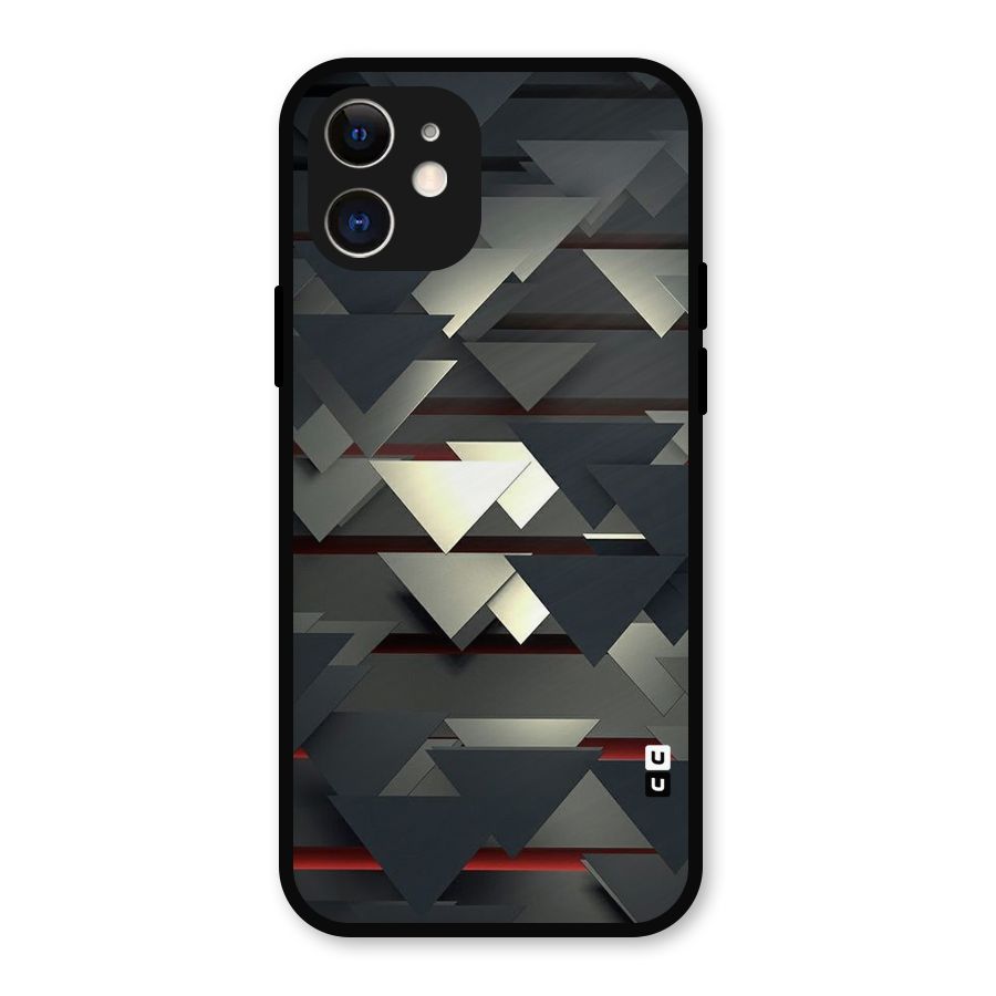 Classic Triangles Design Metal Back Case for iPhone 12